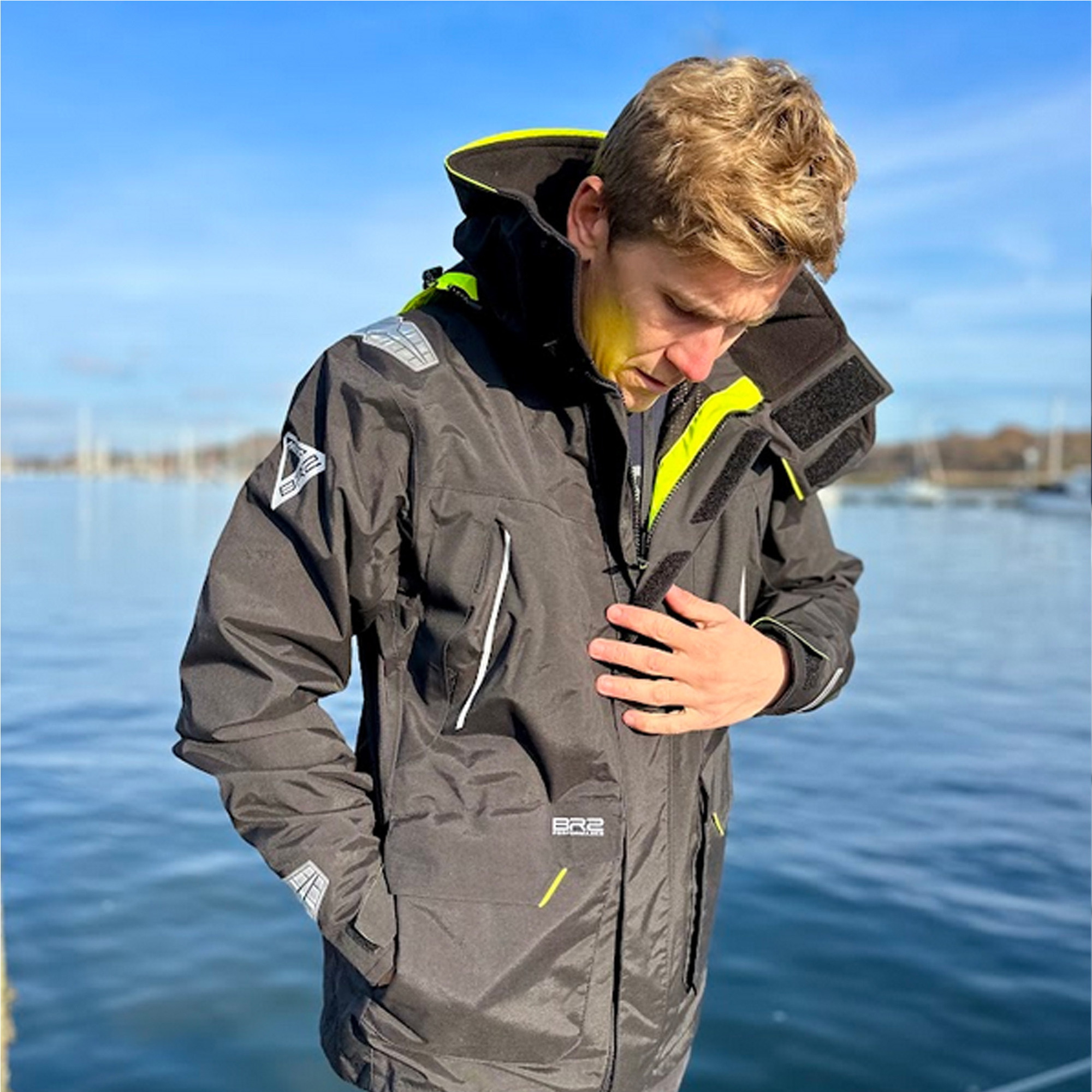 2026 Musto Mens BR2 Offshore Jacket & Salopette Sailing Suit - Black / Red